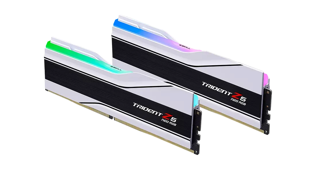 G.SKILL 48GB Kit (2x24GB) Trident Z5 Neo RGB White F5-6400J3239F24GX2-TZ5NRW DDR5 6400MHz Memory (AMD EXPO & Intel XMP 3.0)