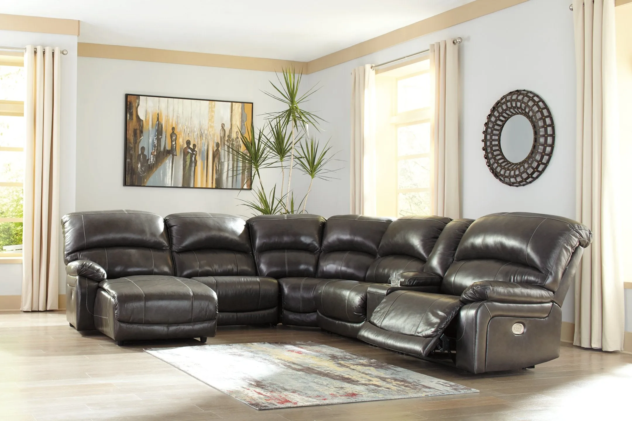 Hallstrung 6-Piece Power Reclining Sectional with Chaise
