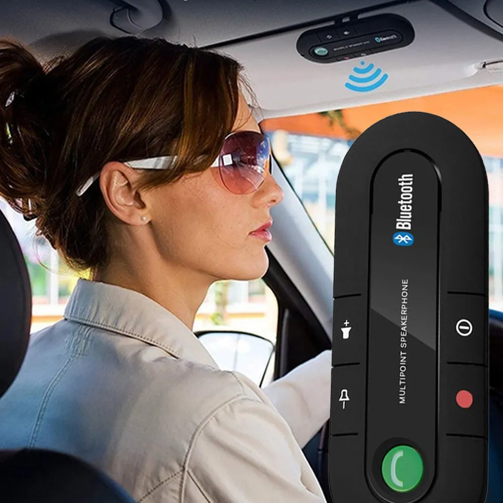Handsfree Car Kit Sun Visor Multi-Point Speakerphone- USB Charging