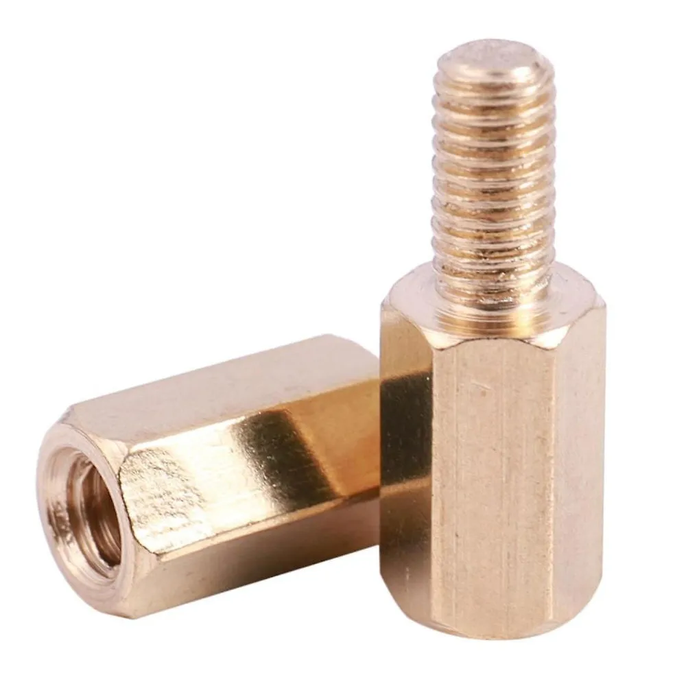 Hexagonal M3 PCB Column  Male Female Threaded Pillar Bolt Screws  Hexagonal Pillar length 8mm Thread length 6mm