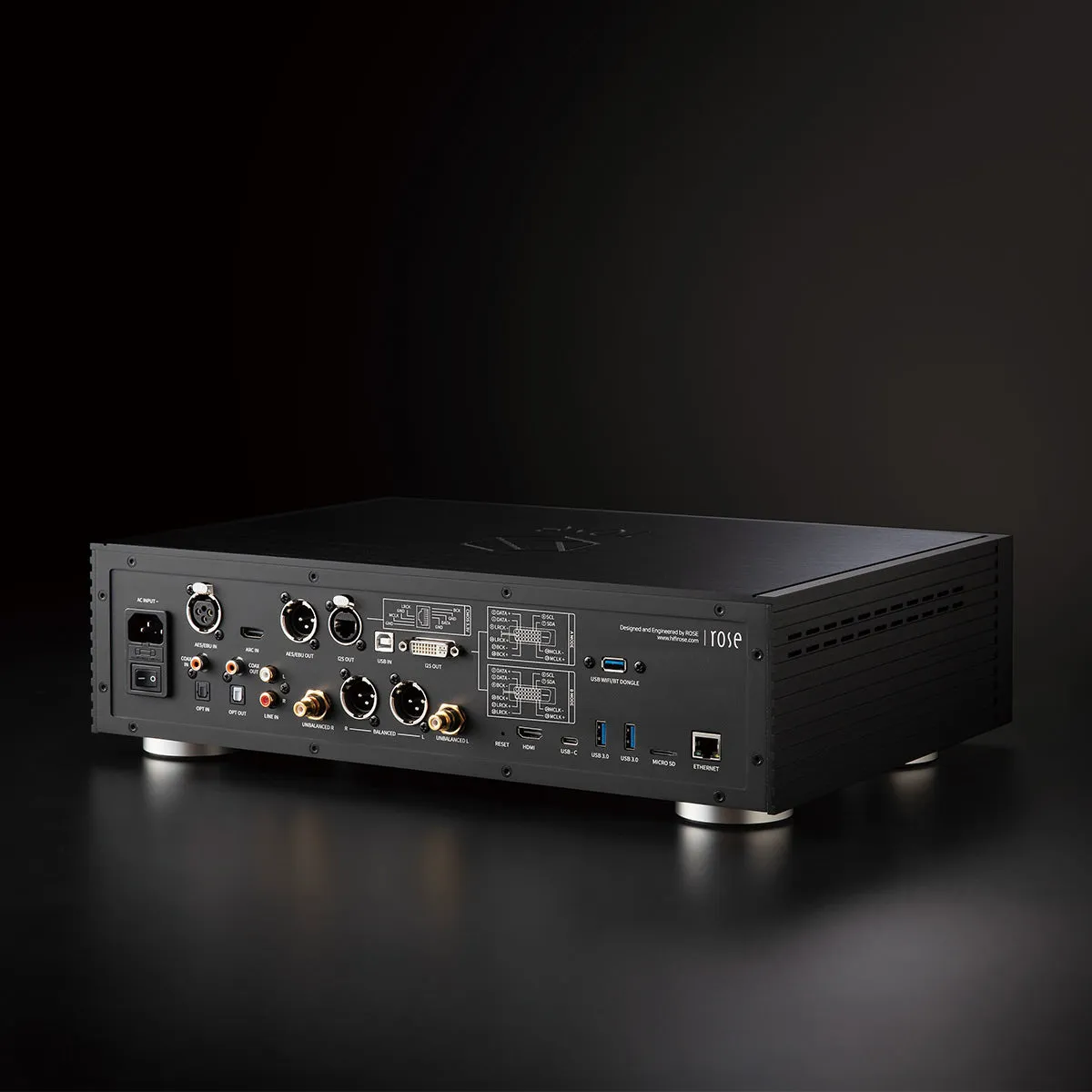 HiFi Rose RS150B High-Performance Network Streamer with Built-In ESS Sabre DAC (Black)