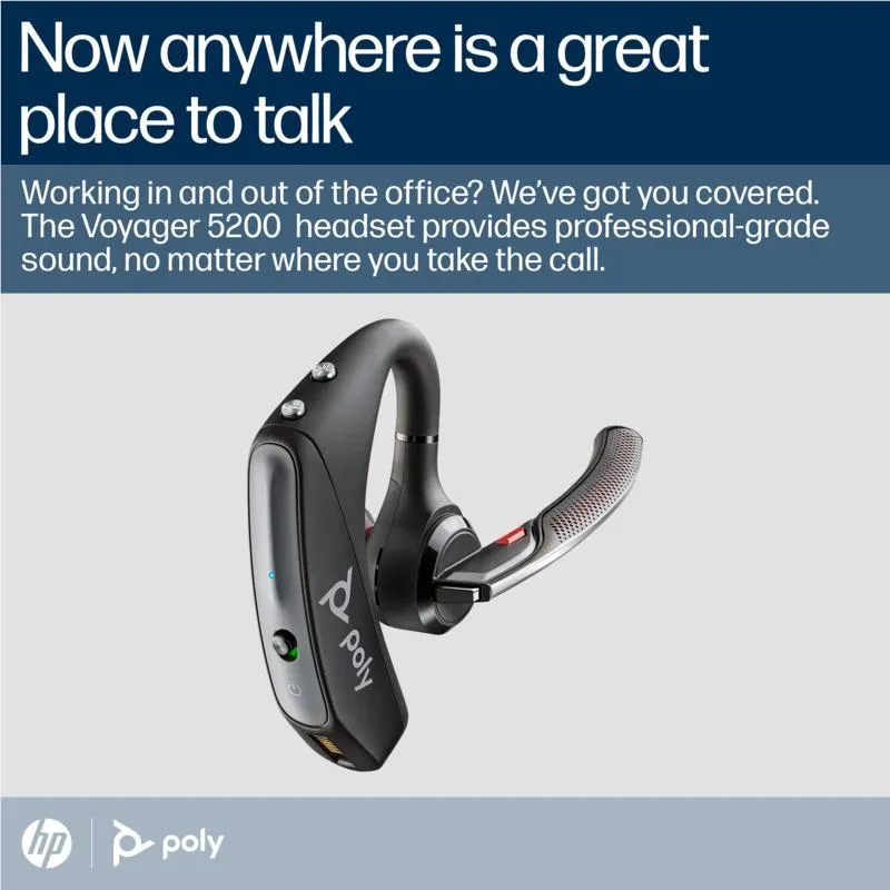 HP Poly Voyager 5200 Mono Bluetooth Headset