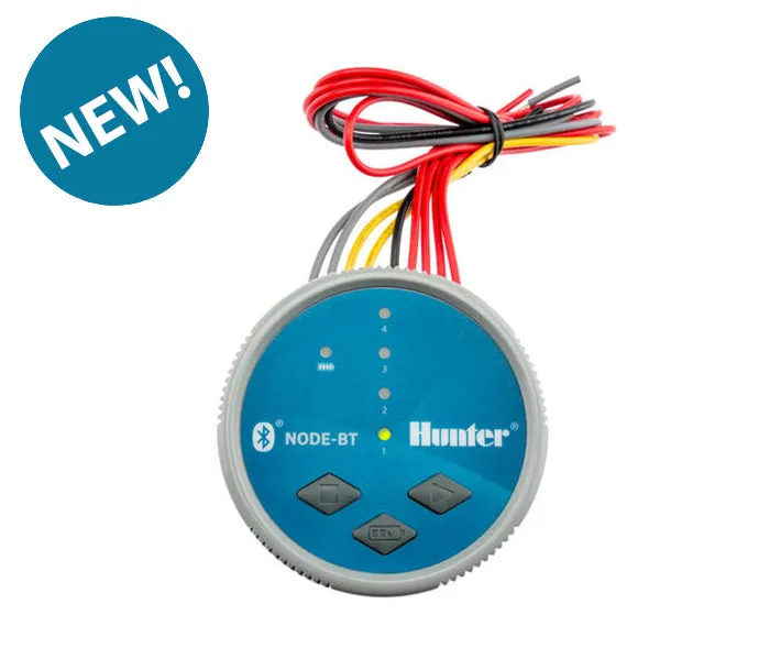 Hunter Node DC Battery Operated Irrigation Controllers with Bluetooth