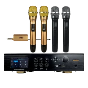 ImPro MA-8 1800W Mixing Amplifier Bundle with ImPro UHF-88MXR Wireless Microphones