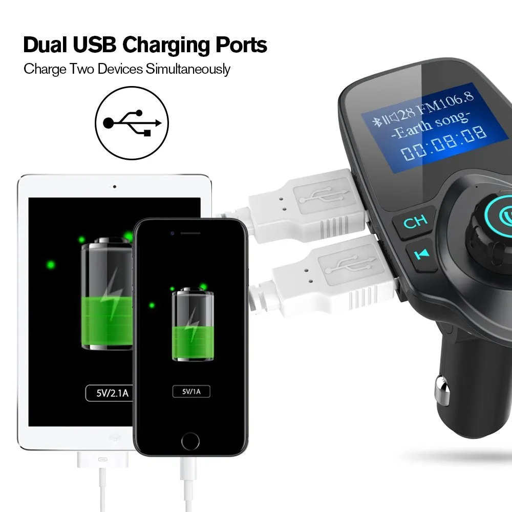 iSunnao Bluetooth Receiver FM Radio Transmitter Car Kit MP3 Player