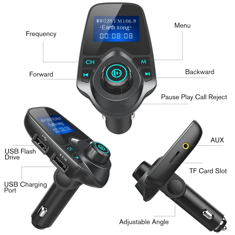 iSunnao Bluetooth Receiver FM Radio Transmitter Car Kit MP3 Player