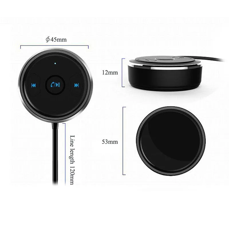 JaJaBor Bluetooth Car Kit Handsfree Calling AUX 3.5MM Music Audio Player Bluetooth Audio Adapter Music Receiver with USB Power