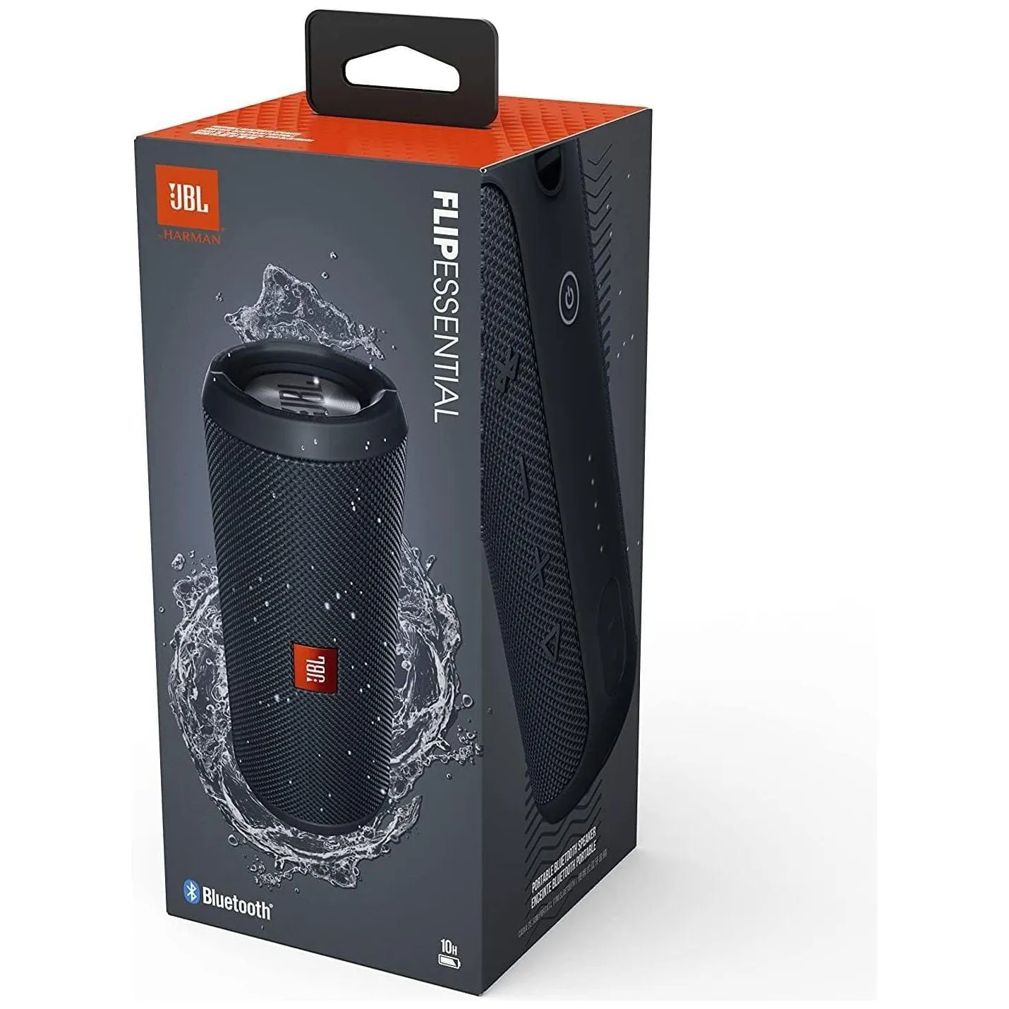JBL Flip Essential Portable Bluetooth Speaker with Rechargeable Battery, Gun Metal Black