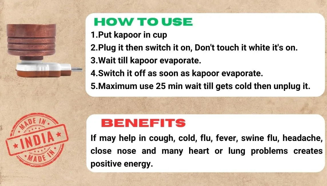Kapoor dani Electrical | Aroma Burner Electric | Wooden Kapoor Dani | Camphor Burner | Aroma Diffuser | Camphor Diffuser Electric | Wooden Electric Incense Burner
