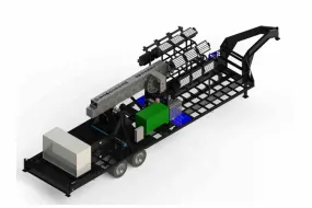 Larson Electronics 65' Self-contained Megatower™ on Skid Mount - 480V - (20) 500W LEDs - Auto Retract - Anchor