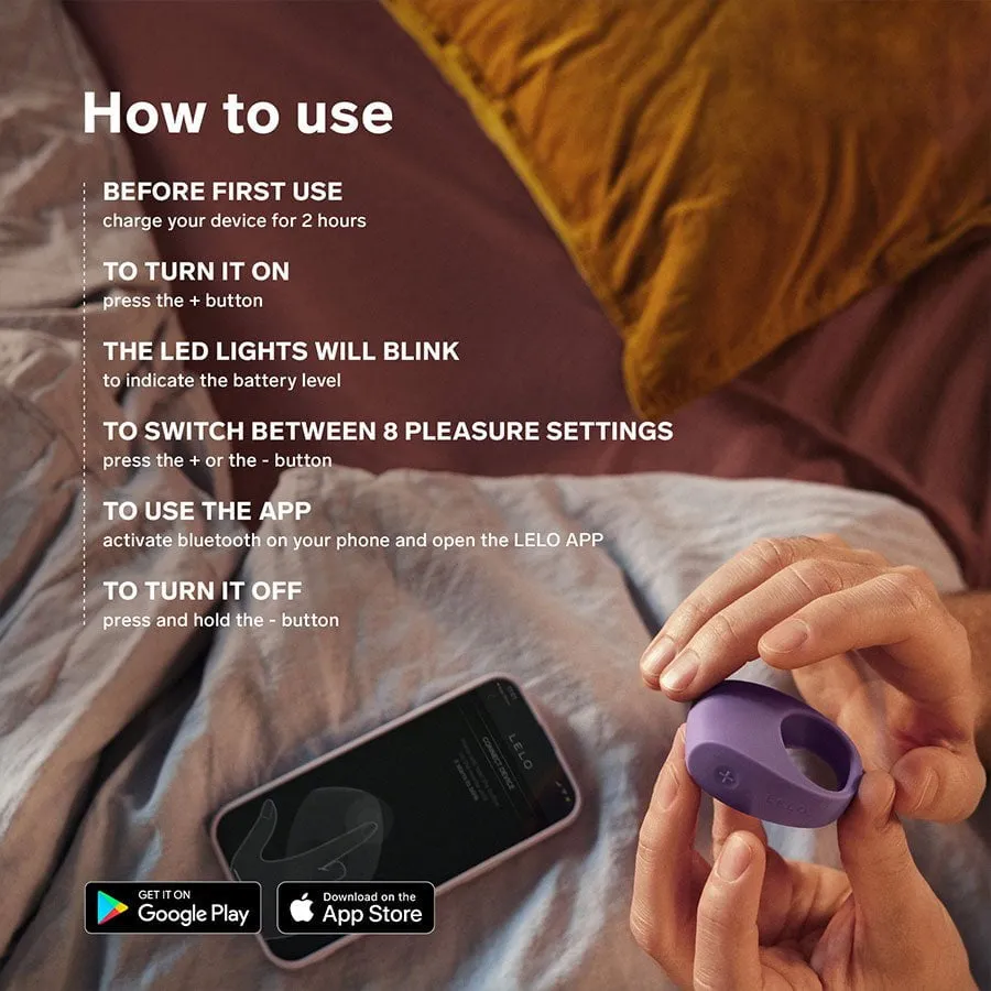 Lelo Tor 3 App Controlled Vibrating Silicone Cock Ring