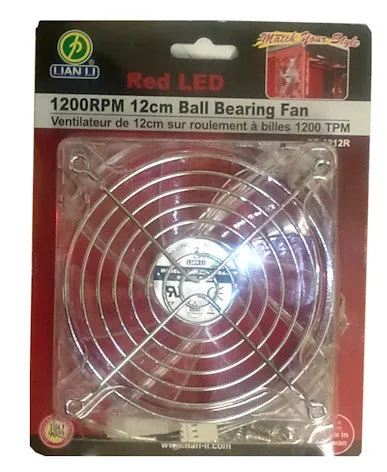 Lian-Li 120x120x25mm Crystal Fan with Red LED CF-1212R