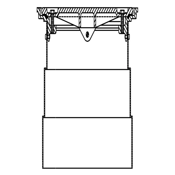 Monitoring Manhole Cover, Round 12" x 19", White Ductile Lid