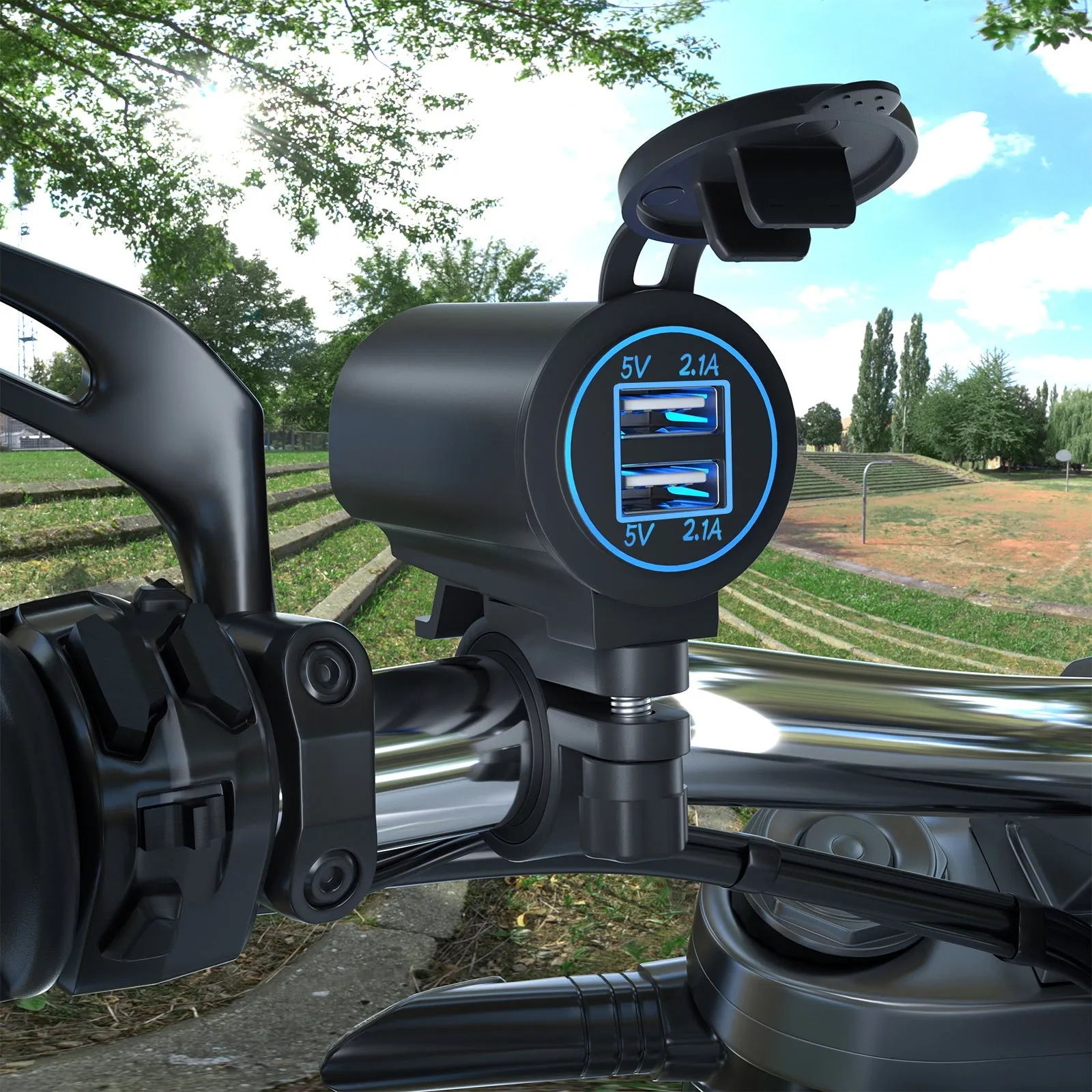 Motorcycle Usb Charger Dual Usb Port Double Aperture Mobile Phone