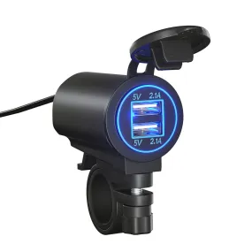 Motorcycle Usb Charger Dual Usb Port Double Aperture Mobile Phone