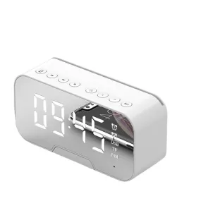 Multifunction Alarm Clock Mirror LED Alarm Clock Multifunction Wireless Bluetooth Music Player Electronic Digital Alarm Clock