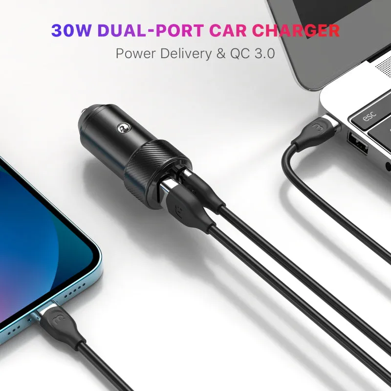 MyBat Pro Dual Port Quick Power Delivery Car Charger (30W)