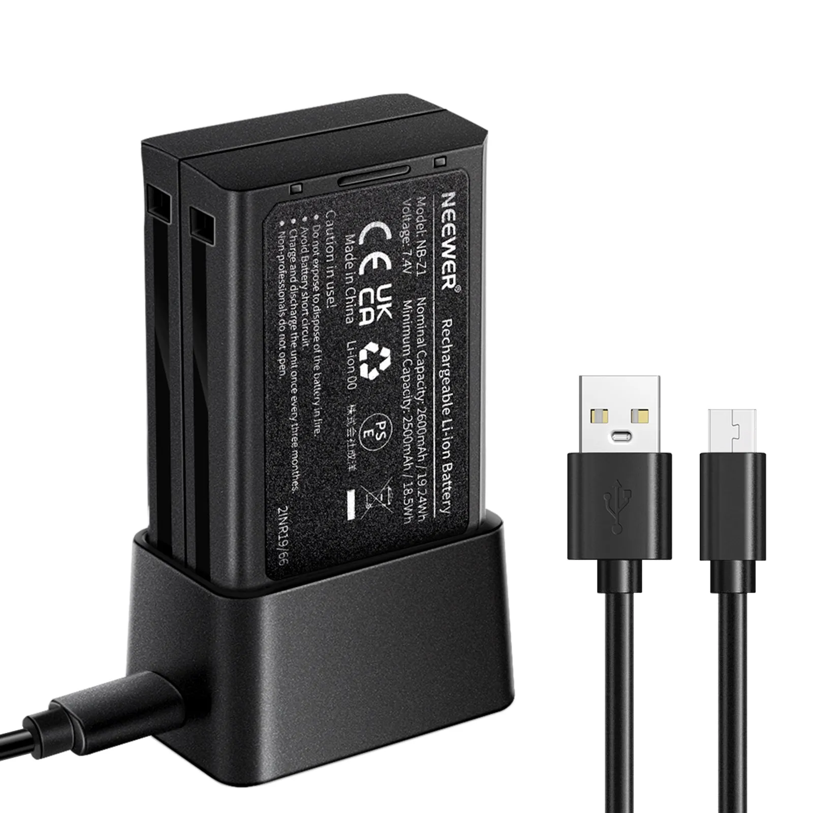 NEEWER Z1/ Z2 Flash Lithium Battery and USB Charger Set