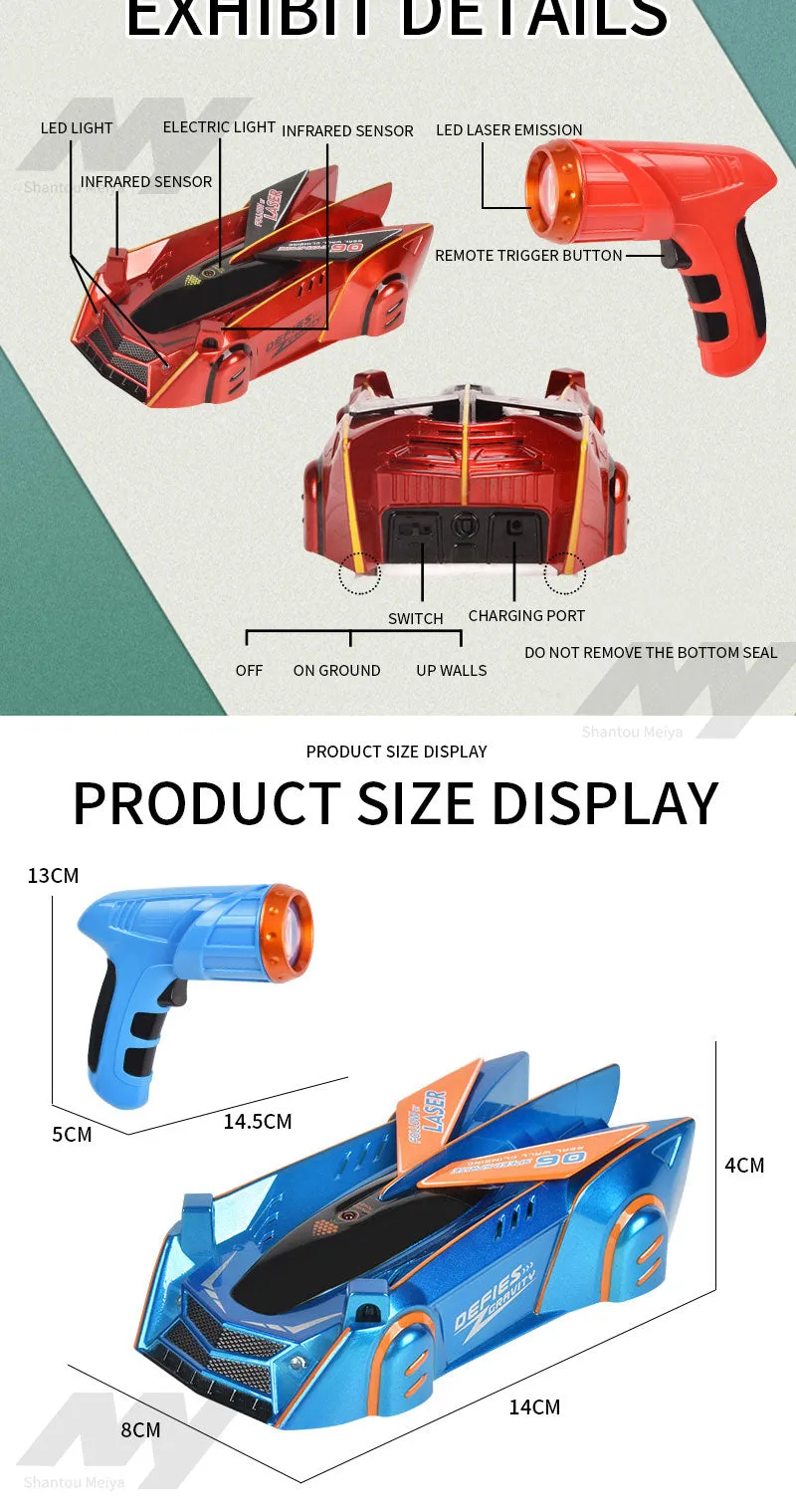 New Toy Infrared induction wall climbing Stunt Car for Christmas