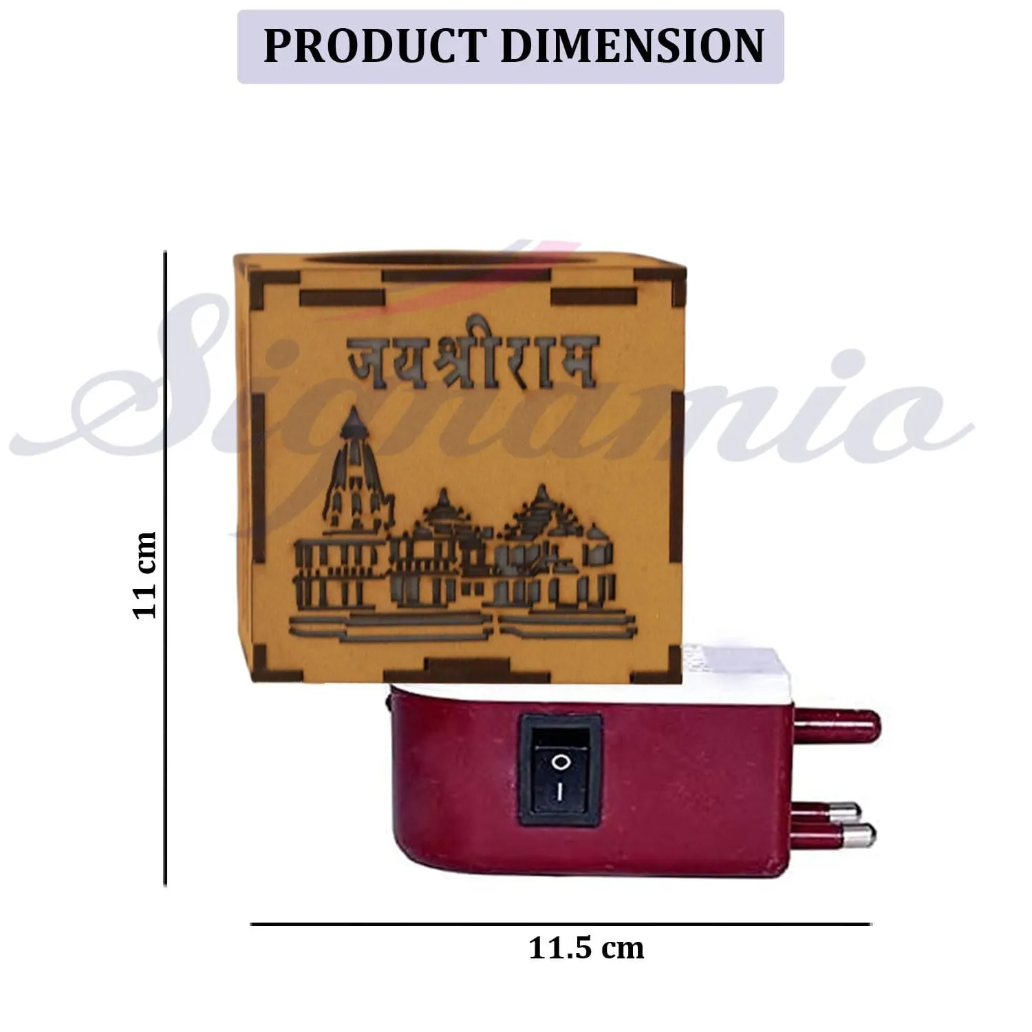 Night Lamp Aroma Burner Electric Incence Burner, Aroma Kapoor Dani, Electric Kapur Burner, Electric Dhoop Dani for Home,Office (Ram Mandir)