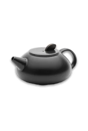 OHOM Leiph Self Heating Teapot & Charging Pad Set in Inkstone Black