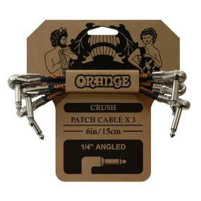 Orange Music Crush 6" Patch Cable - 3 Pack