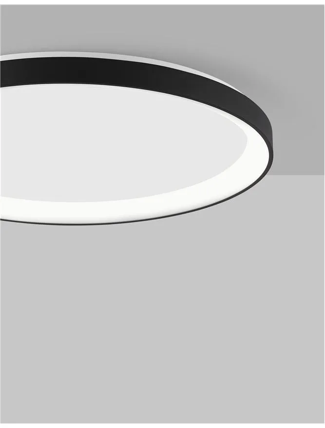 PER Dimmable Sandy Black Aluminium & Acrylic Thin 48cm Ring Flush Medium - ID 10606