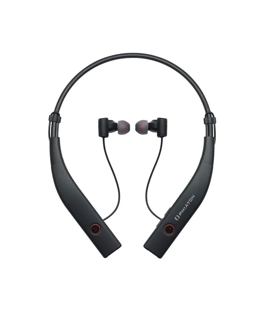 Phiaton BT 100 NC Bluetooth Noise Canceling Earphones - Black