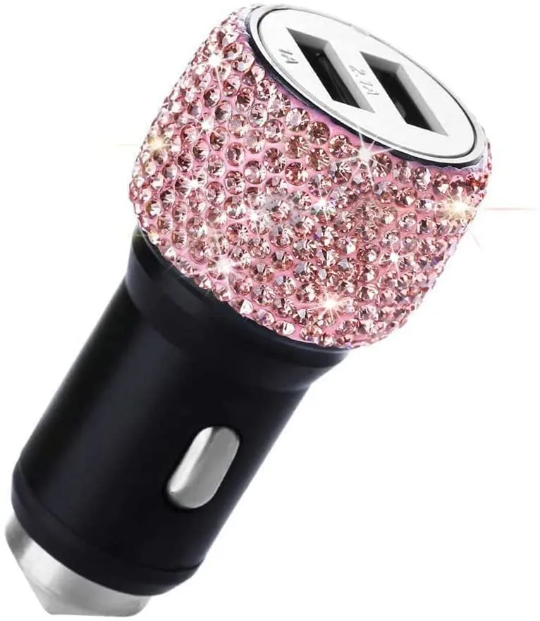 Pink Bling 5 Pack Car Accessories Set
