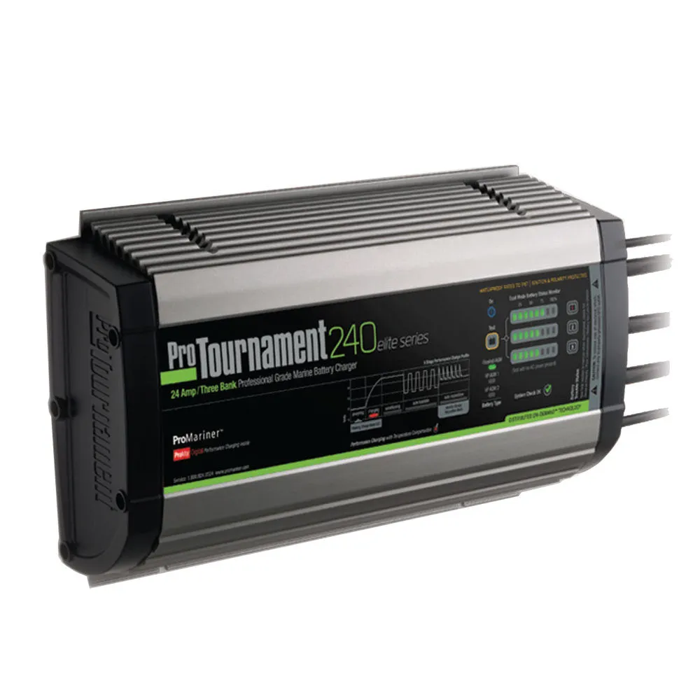 ProMariner ProTournament 240 elite Triple Charger - 24 Amp, 3 Bank - P/N 52026