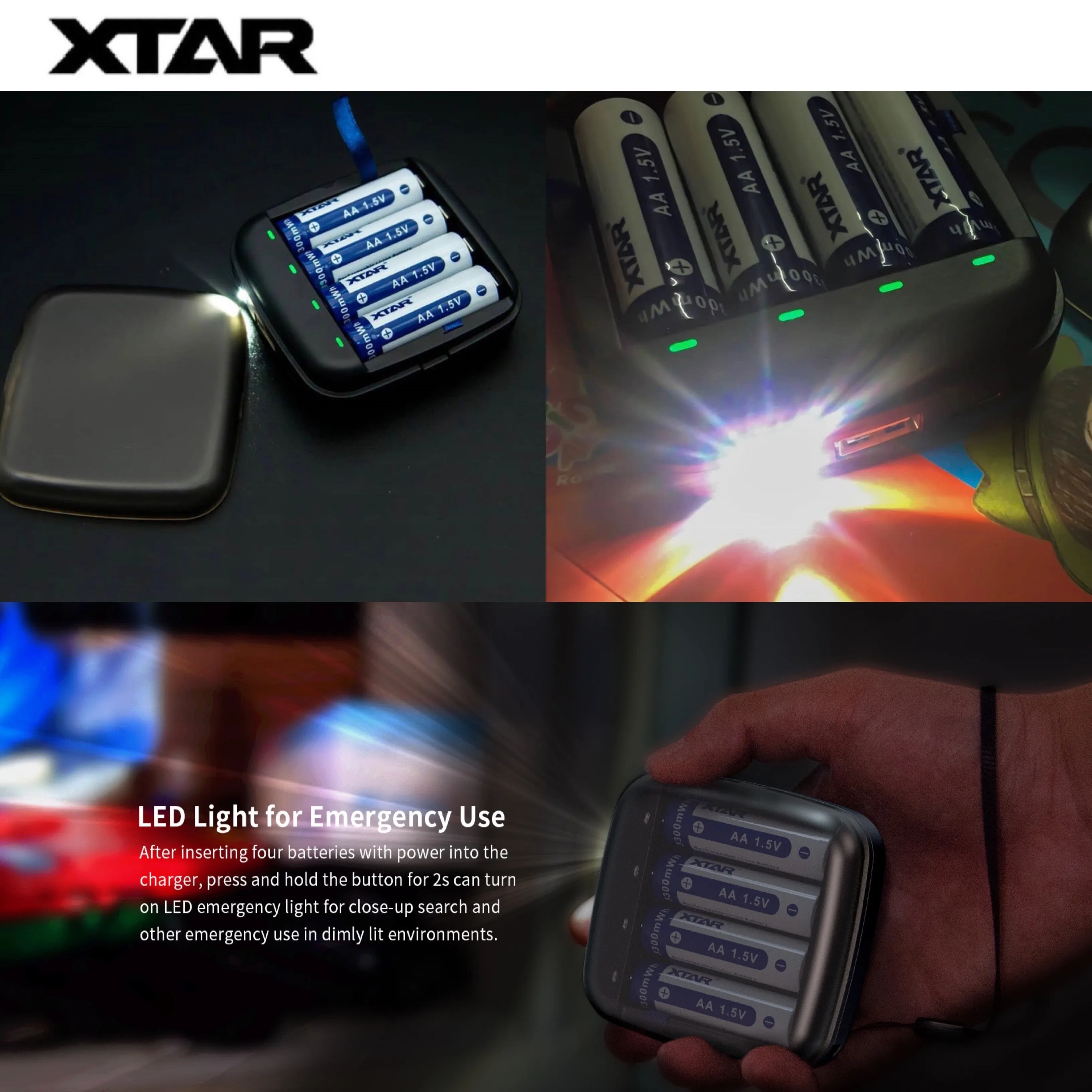 Promotion: XTAR BC4 Charger & XTAR 1.5V Li-ion Battery AA x 4 ก้อน