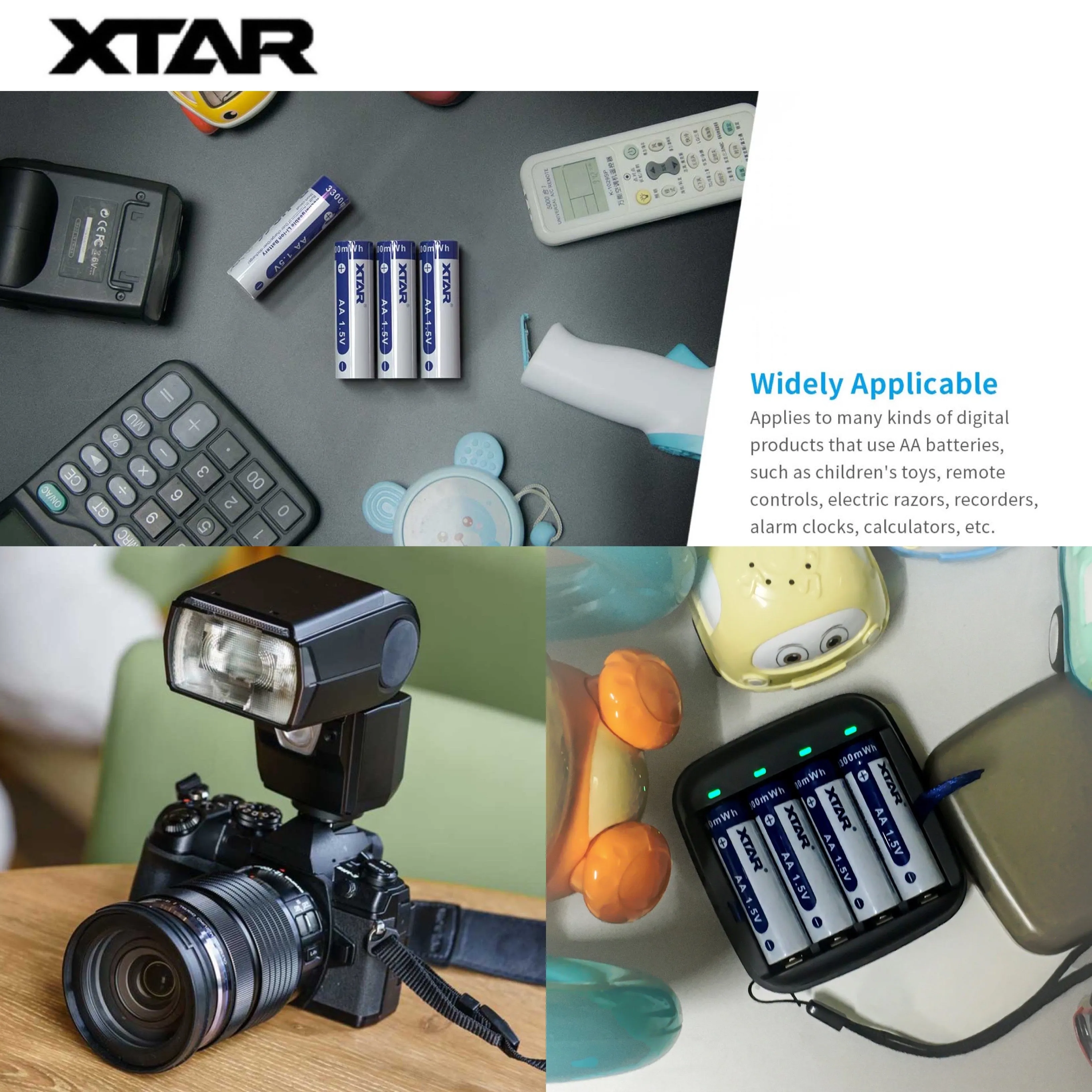 Promotion: XTAR BC4 Charger & XTAR 1.5V Li-ion Battery AA x 4 ก้อน