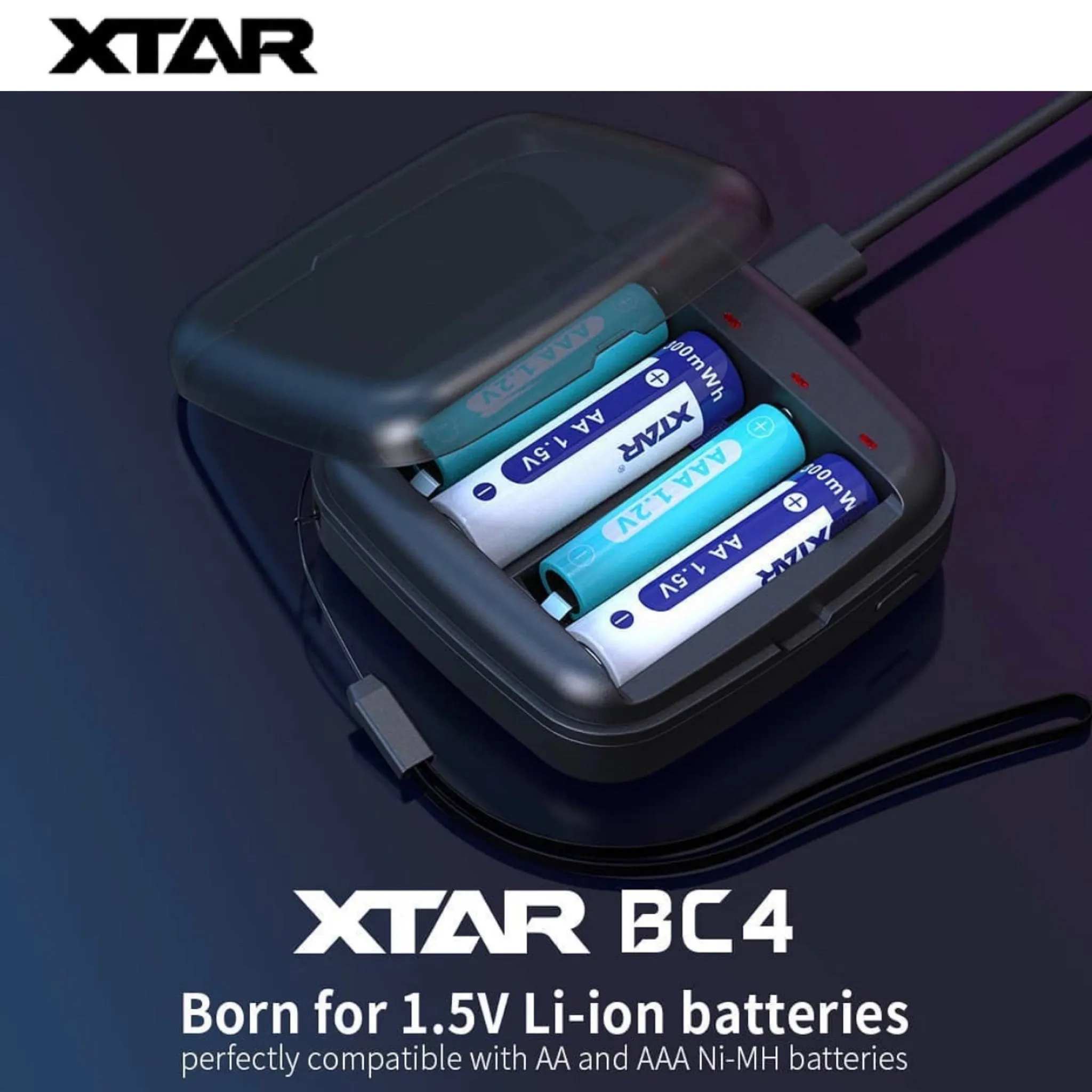 Promotion: XTAR BC4 Charger & XTAR 1.5V Li-ion Battery AA x 4 ก้อน