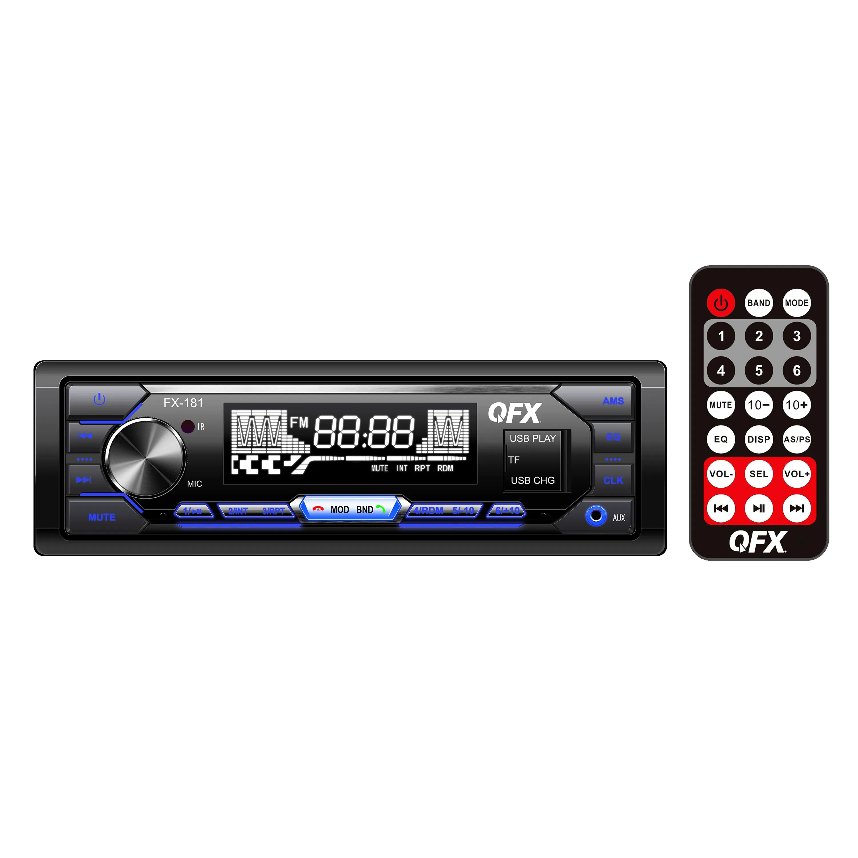 QFX FX-181 Car Stereo Bluetooth - USB - AM/FM - AUX