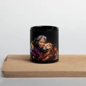 Radiant Connection Black Glossy Mug