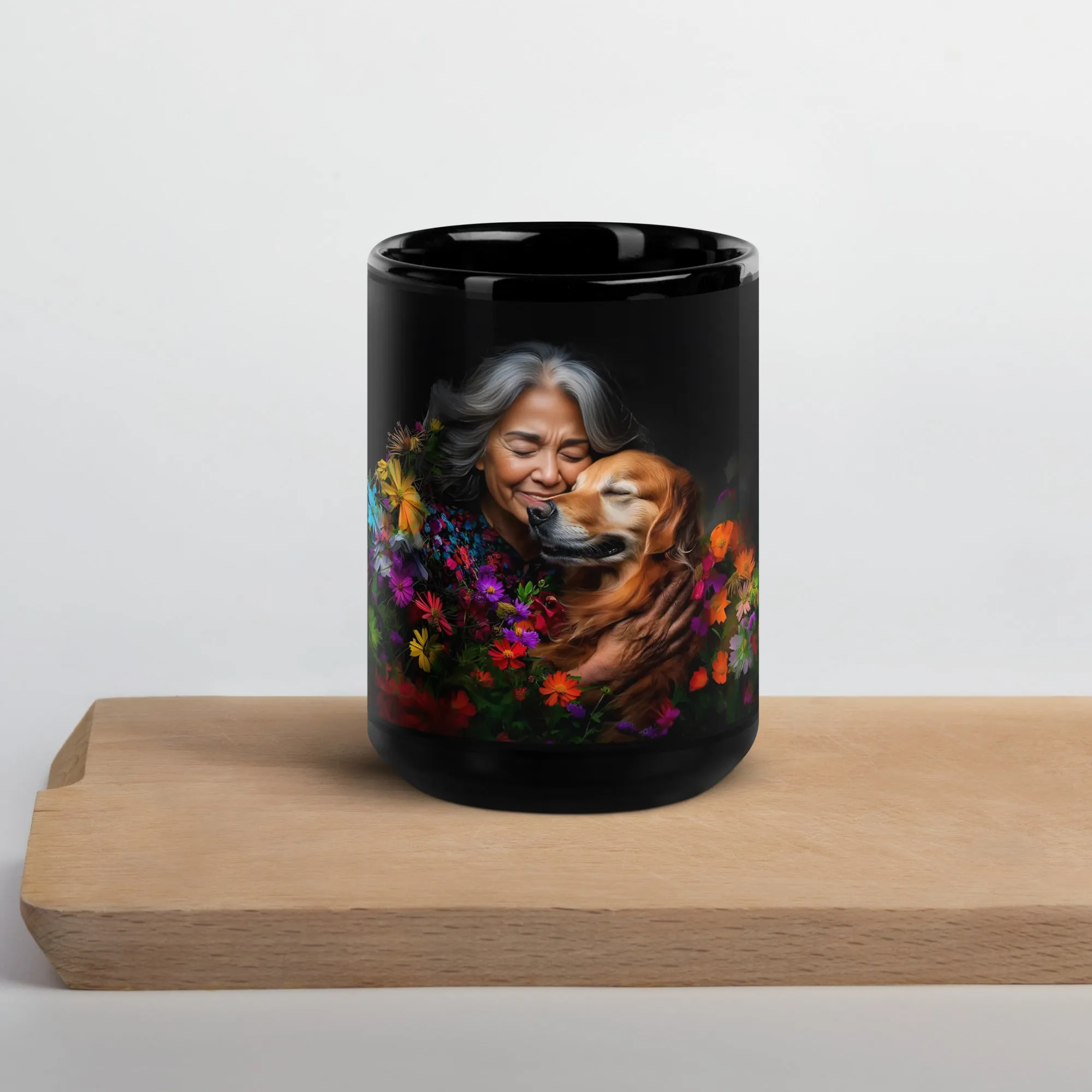 Radiant Connection Black Glossy Mug