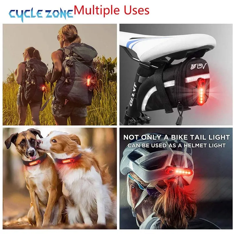 Rear Bike Tail Light USB Rechargeable