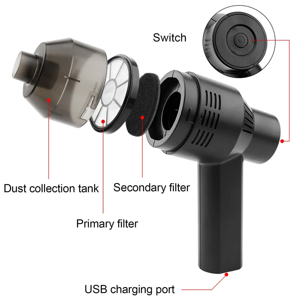 Rechargeable Air Duster Electric Vacuum Cleaner Cleaning Blower
