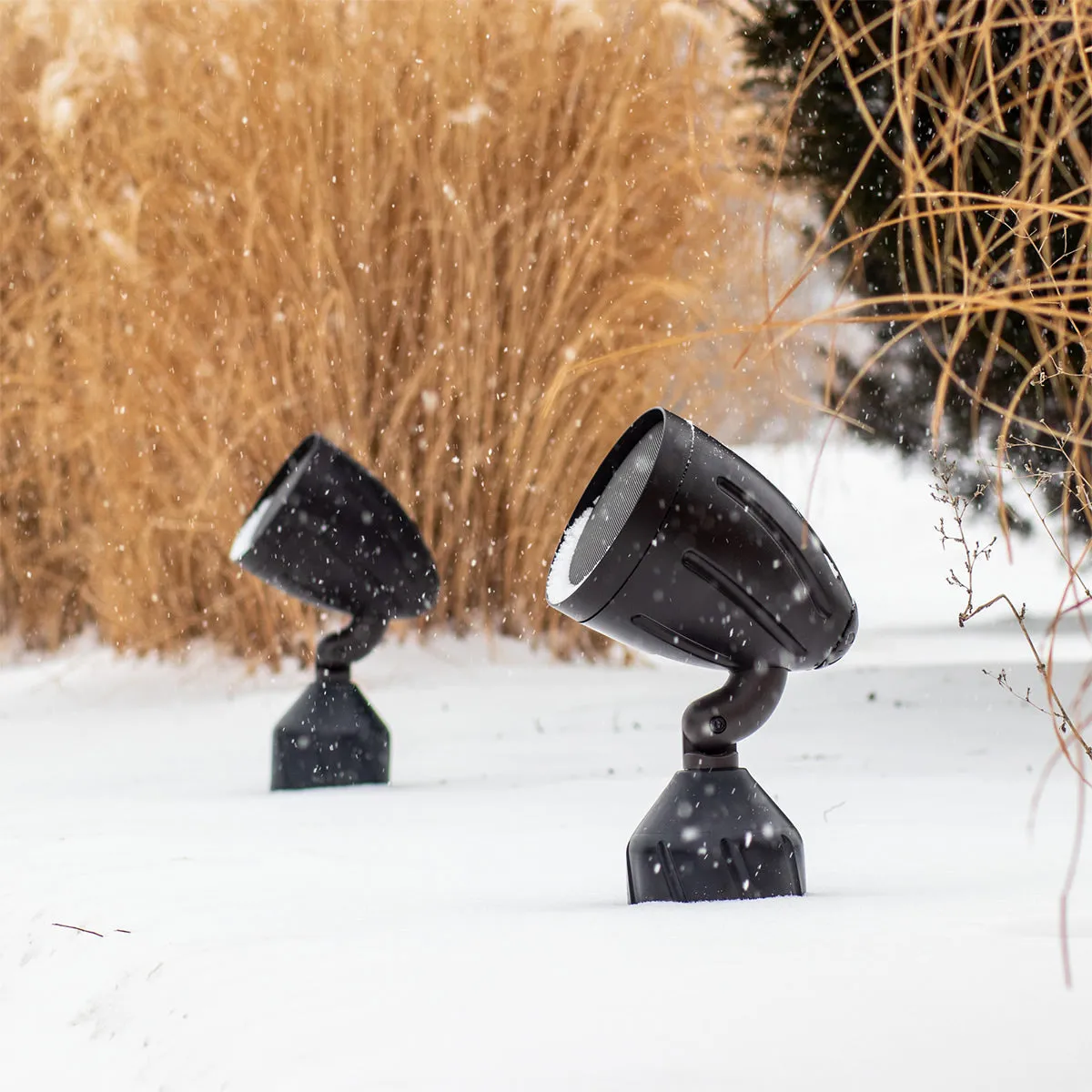 Rockustics Cherry Bomb 5" 3-way Outdoor In-Ground Speaker with Built-In Subwoofer (Pair) with AMP Wireless Hi-Fi Player