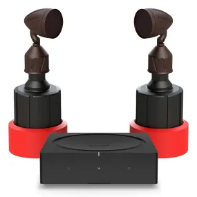 Rockustics Cherry Bomb 5" 3-way Outdoor In-Ground Speaker with Built-In Subwoofer (Pair) with AMP Wireless Hi-Fi Player