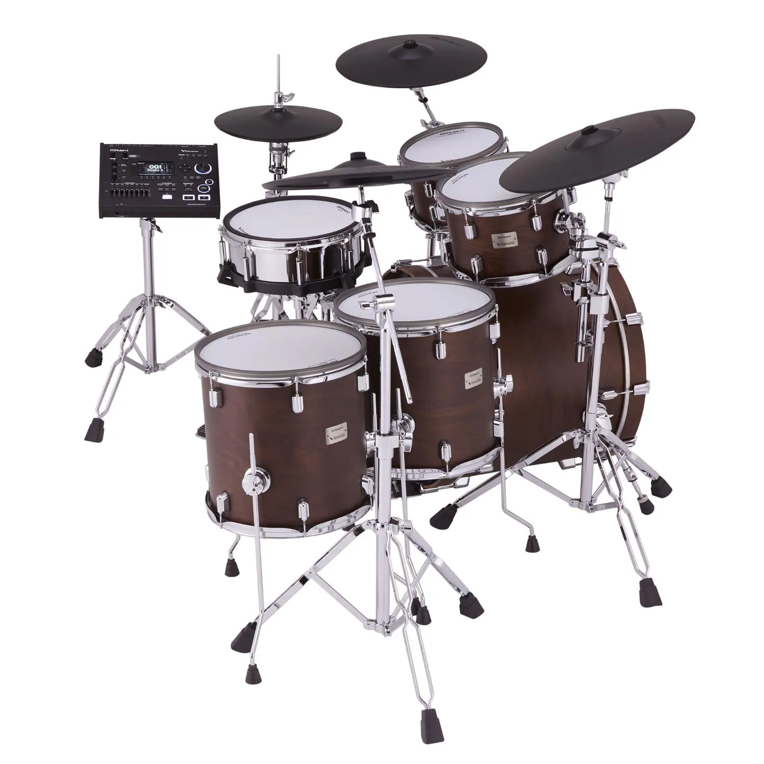 Roland VAD716 V-Drums Acoustic Design 716 Drum Set Satin Walnut