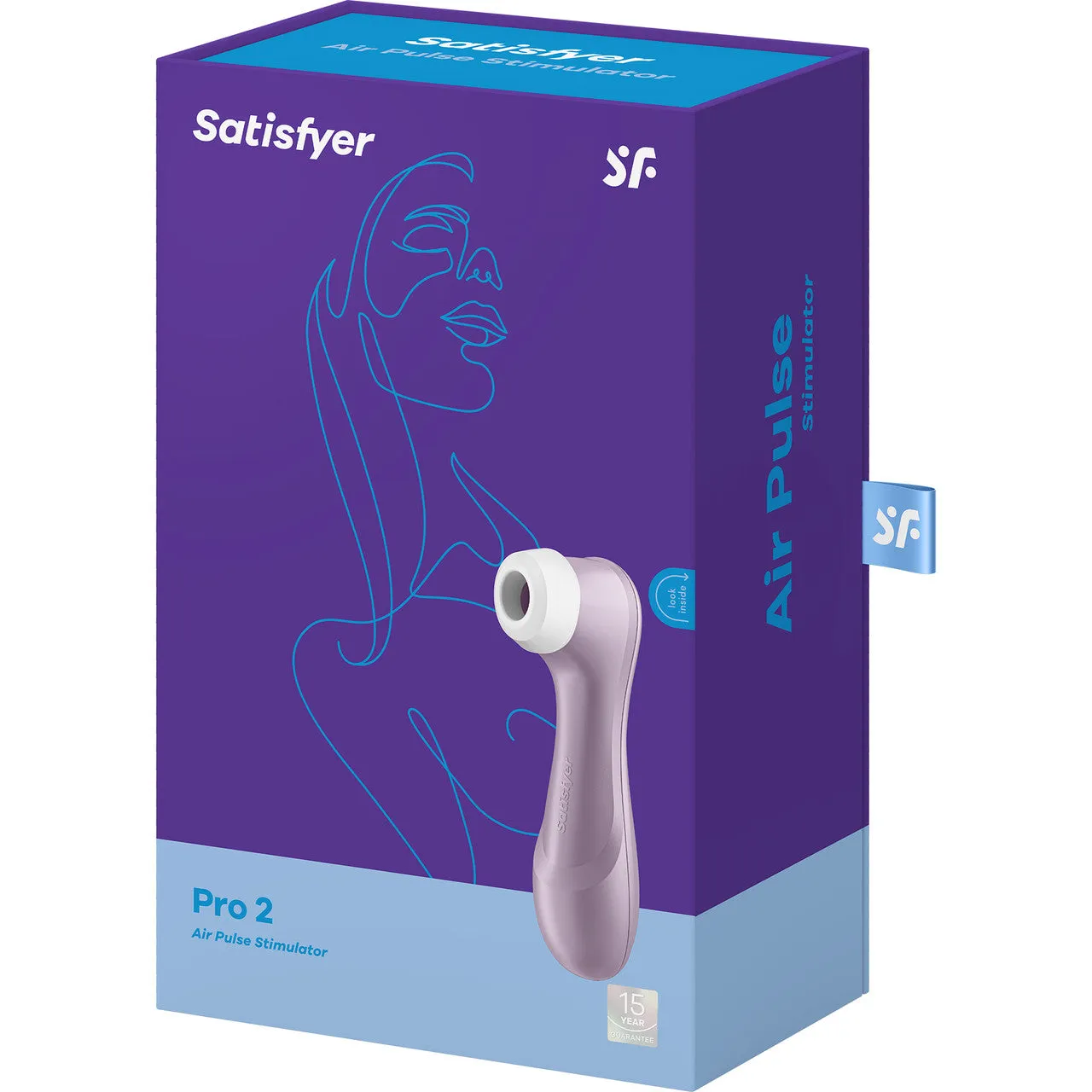 Satisfyer Pro 2 Generation 2 Pressure Wave Rechargeable Waterproof Silicone Clitoral Stimulator - Purple
