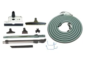SEBO Deluxe Central Vacuum Kit with White ET-1 12″ Power Head (30Ft-35Ft)