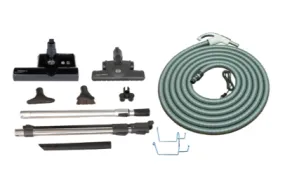 SEBO Premium Central Vacuum Kit with Black ET-2 15" Power Head (30Ft-35Ft)