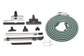 SEBO Premium Central Vacuum Kit with White ET-2 15" Power Head (30Ft-35Ft)