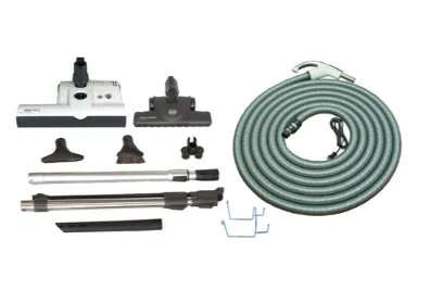 SEBO Premium Central Vacuum Kit with White ET-2 15" Power Head (30Ft-35Ft)