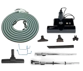 SEBO Standard Central Vacuum Kit with Black ET-1F2 12″ Power Head (30Ft-35Ft)
