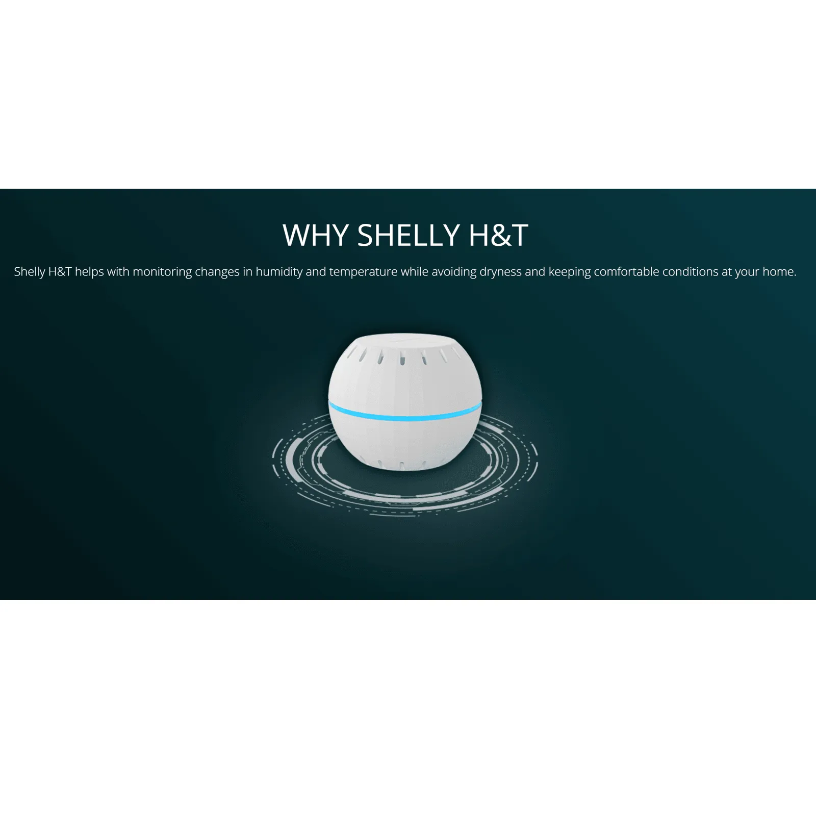 Shelly Smart Home H&T Humidity & Temperature Sensor WiFi White