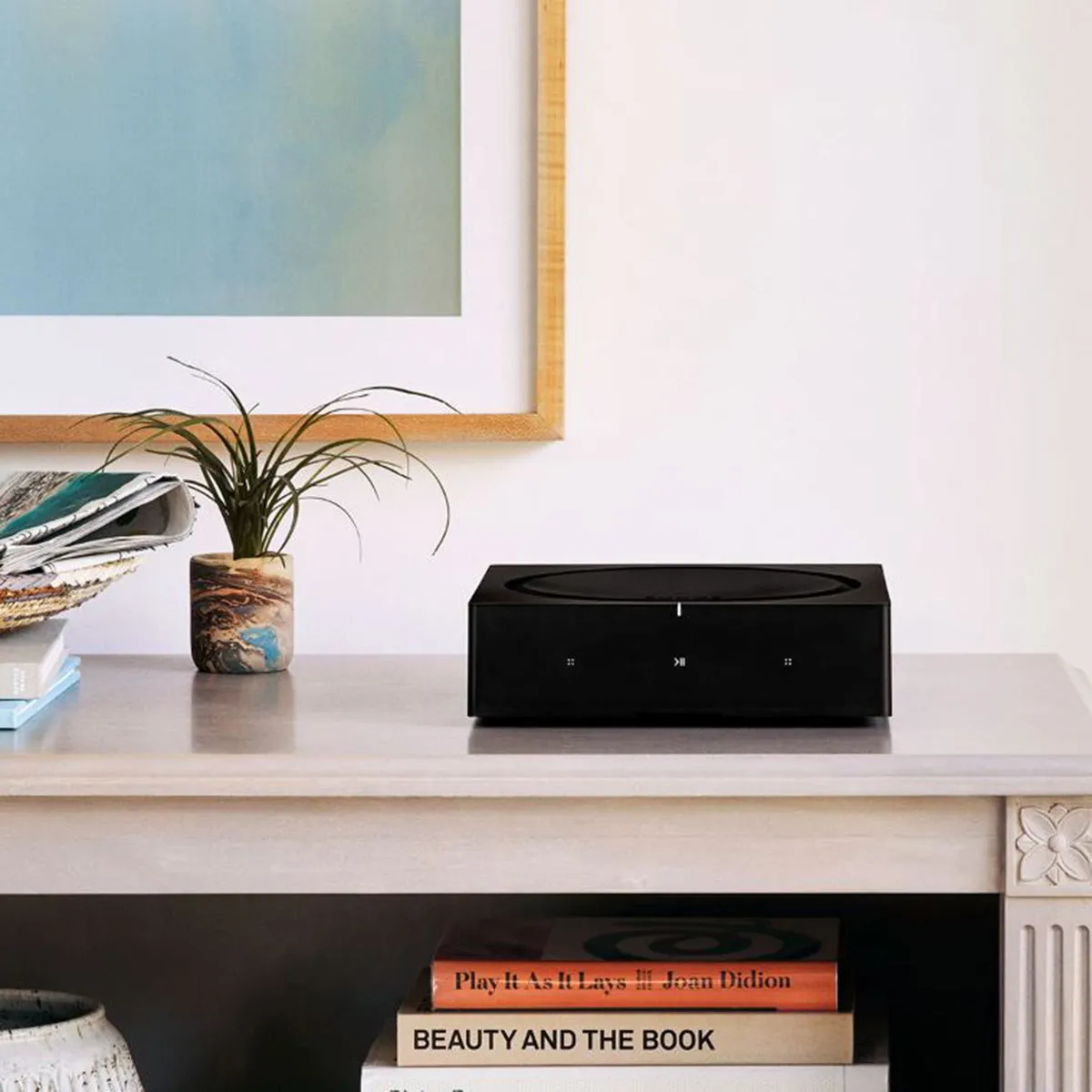 Sonos In-Ceiling Speaker Pair with Sonos In-Wall Speaker Pair and Sonos Amp Wireless Hi-Fi Player
