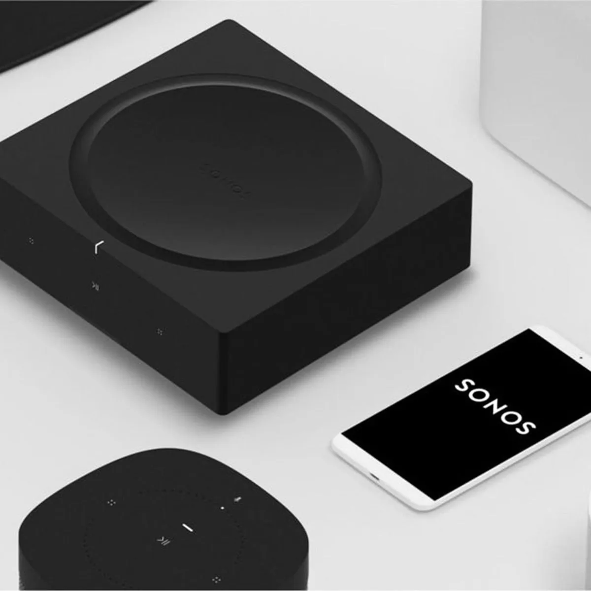 Sonos In-Ceiling Speaker Pair with Sonos In-Wall Speaker Pair and Sonos Amp Wireless Hi-Fi Player